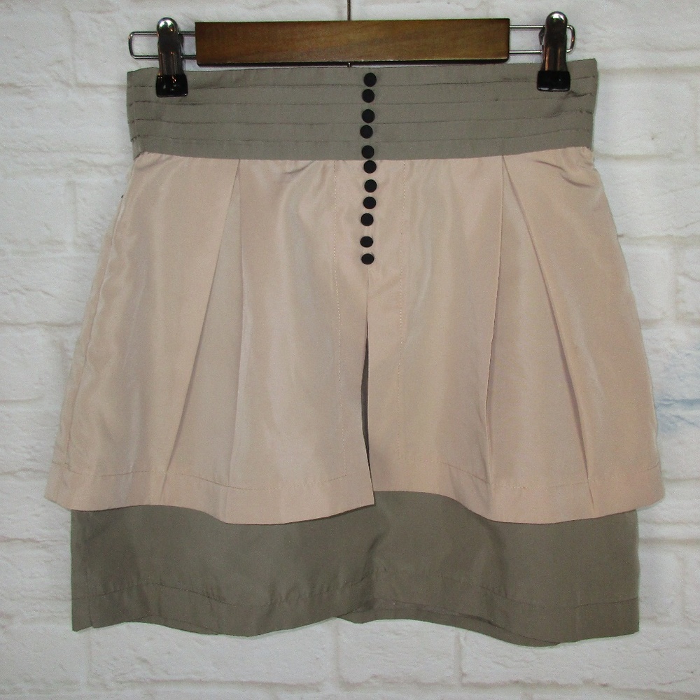 Twelve By Twelve Pink Nude Black Bow Back Skirt - Picture 3 of 7